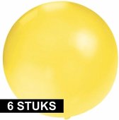6x stuks grote ballonnen van 60 cm geel