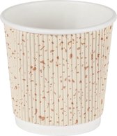 Natural Tableware duurzame stevige wegwerpbekers - 120ml - 50 Stuks  - beige/goud