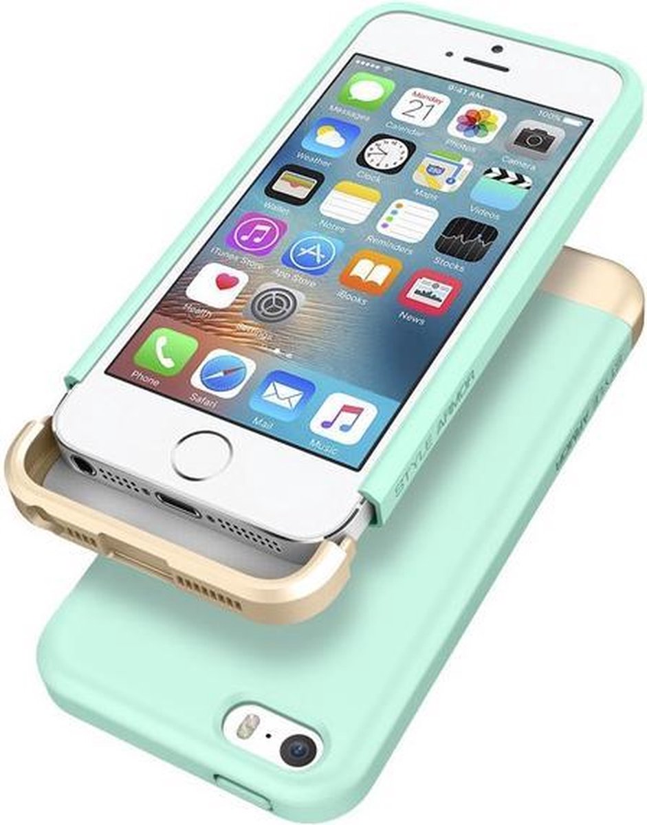 Spigen Case Style Armor Hoesje iPhone SE Groen