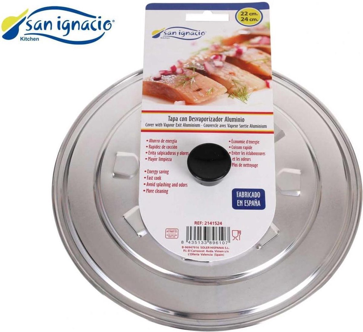 Quttin Aluminium spatdeksel 22/24 cm
