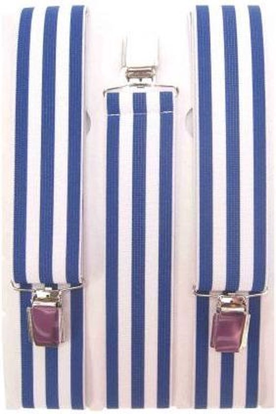 Bretelles rayées bleu - blanc | bol.com