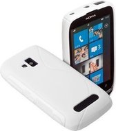 Nokia Lumia 610 Silicone Case s-style hoesje Wit