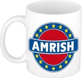Amrish naam koffie mok / beker 300 ml  - namen mokken