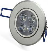 LED Inbouwspot 12W - Zilver Dimbaar - Kleur: Warm Wit