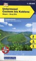 KuF Deutschland Outdoorkarte 21 Untermosel - Cochem bis Koblenz 1 : 35.000