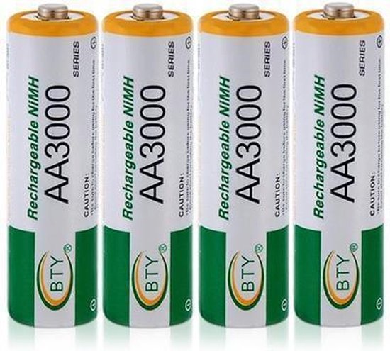 Haarvaten Getand Vakantie AA 3000mAh Oplaadbare Batterijen - 4 stuks inktmedia® huismerk | bol.com