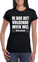 Zwart ik doe het volgende week wel shirt voor dames M
