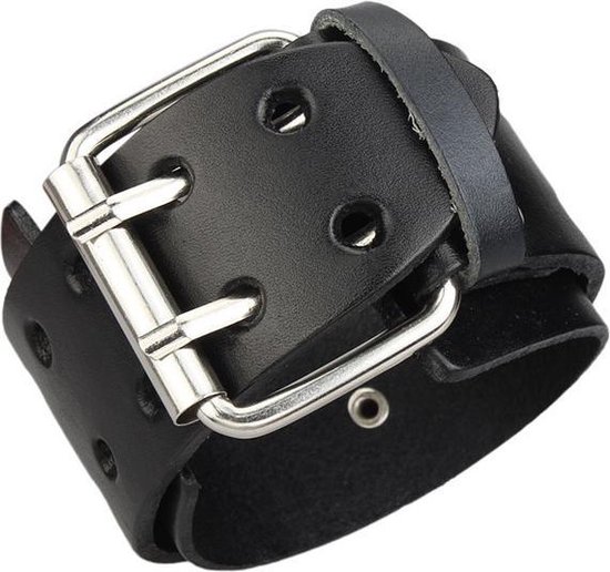 XL Leren Armband – Black Wide Belt