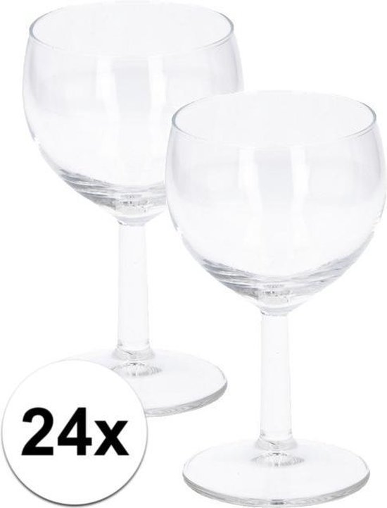 Sloppenwijk Evaluatie Voorouder 24x Voordelige wijnglazen set - 190 ml - wijnglas | bol.com