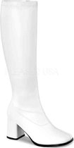 Pleaser Kniehoge laarzen -47 Shoes- US 16 Wit