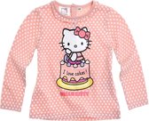 Hello Kitty T-Shirt Met Lange Mouw - Roze - Maat 91