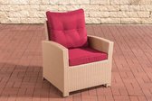 Clp Fisolo Tuinstoel - 1,25 mm Poly-rotan - kleur rotan : zand Rood