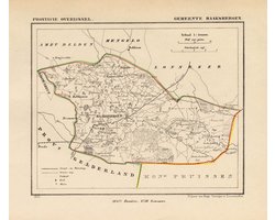 Historische kaart, plattegrond van gemeente Haaksbergen in Overijssel uit 1867 door Kuyper van Kaartcadeau.com