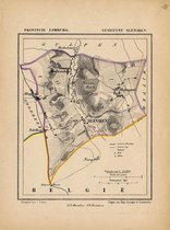 Historische kaart, plattegrond van gemeente Slenaken in Limburg uit 1867 door Kuyper van Kaartcadeau.com