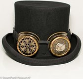 Steampunk bril met echt horloge uurwerk