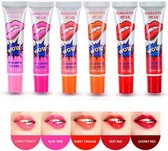 Romantic Bear - Wow Peel off Lipgloss - Long Lasting Lipstick - Set Van 6 Kleuren