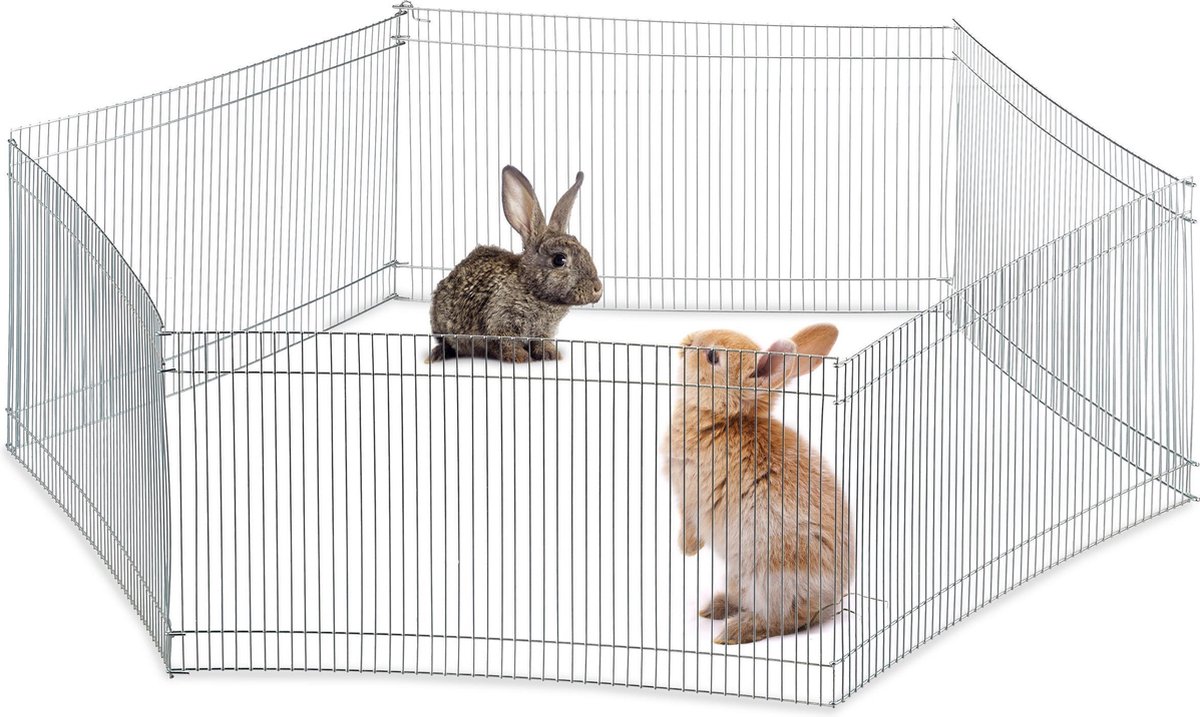 Relaxdays knaagdieren ren - konijnenren - binnen - buitenren - buiten - binnenren - metaal - Relaxdays