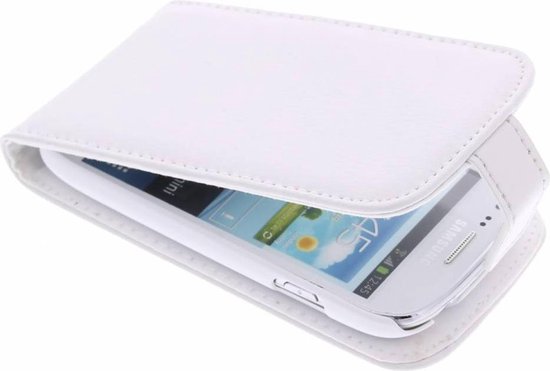 Adapt - Étui à rabat en cuir véritable blanc pour Samsung Galaxy S3 Mini  i8190 | bol.com