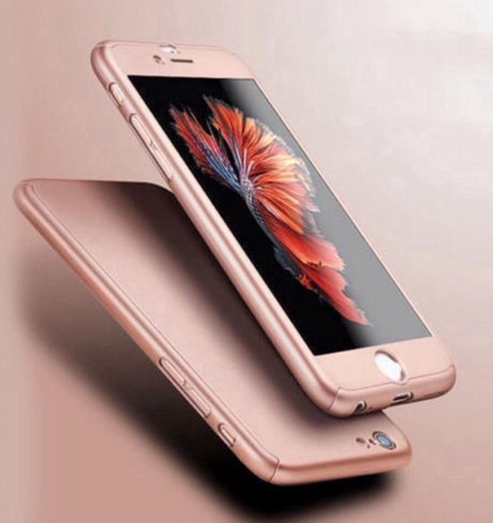 Oswald Sicilië Namens Full cover 360 graden hoesje - rosé goud - iPhone 7 / 8 | bol.com