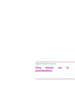 Introduction aux études en psychologie 1 - Cinq leçons sur la psychanalyse (édition intégrale)