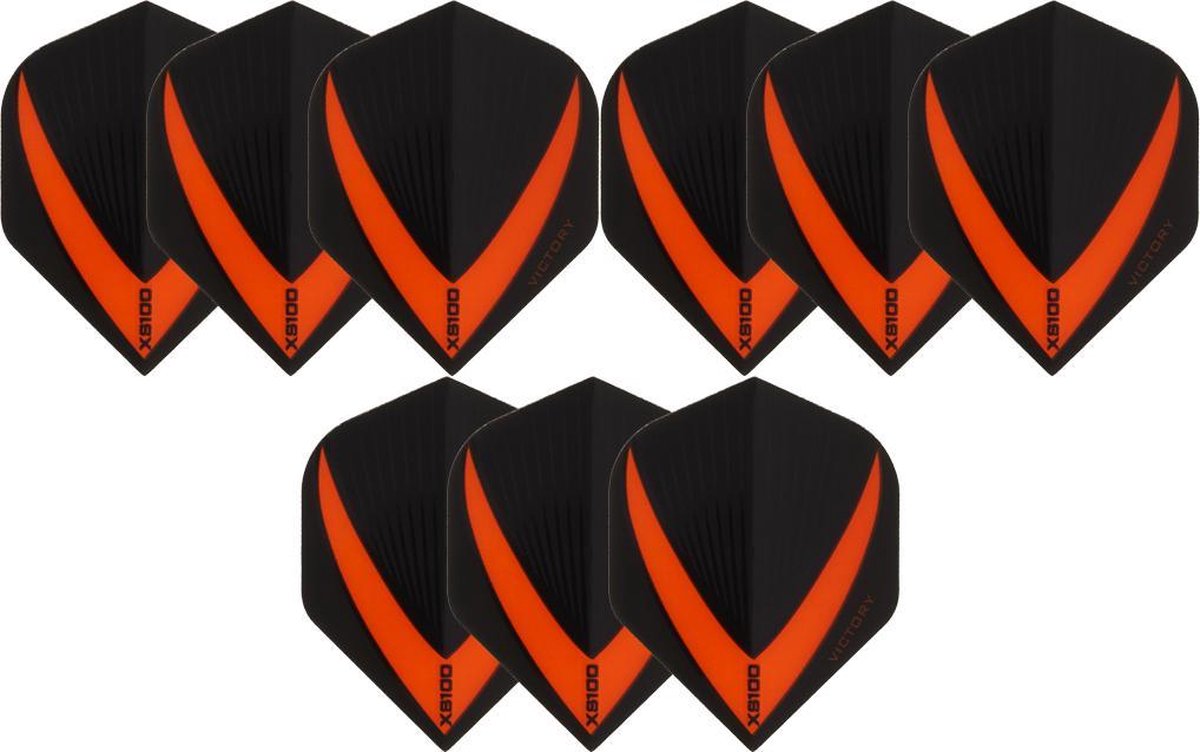 Dragon darts 3 sets (9 stuks) Super Sterke - Oranje - Vista-X - flights - darts flights