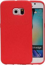 Rood Zand TPU back case cover hoesje voor Samsung Galaxy S6 Edge