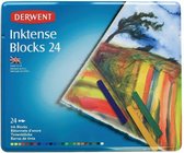 Derwent Inktense Blocks/Kleursticks - 24 Stuks in Blik