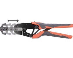 TOOLCRAFT PZ-500 Krimptang Zonder krimpinsert, Met systeemkoffer