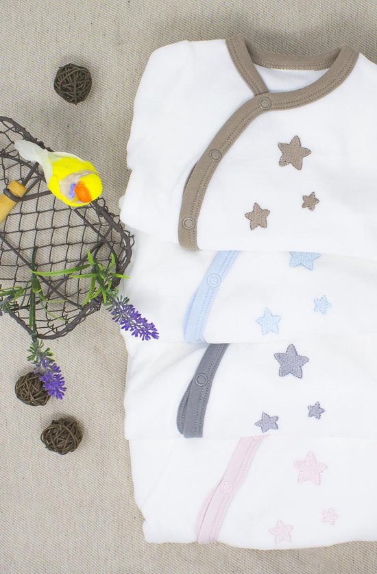 NEXT Pasgeboren Essential set van 3 babypyjama's met rits
