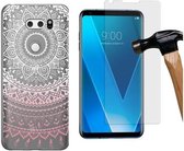 MP Case screenprotector + Mandala back cover voor LG V30