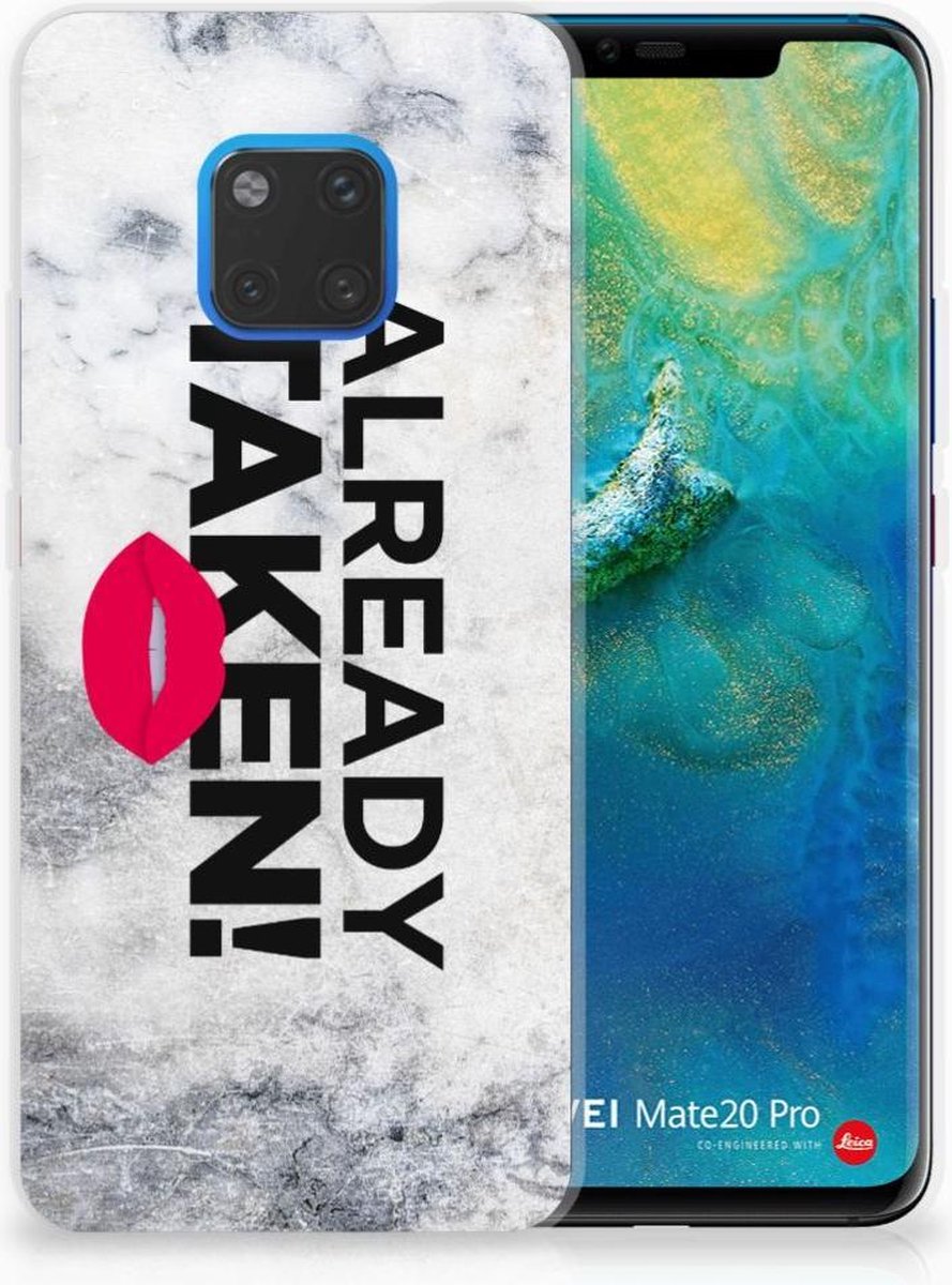 Huawei Mate 20 Pro Siliconen hoesje met naam Already Taken White