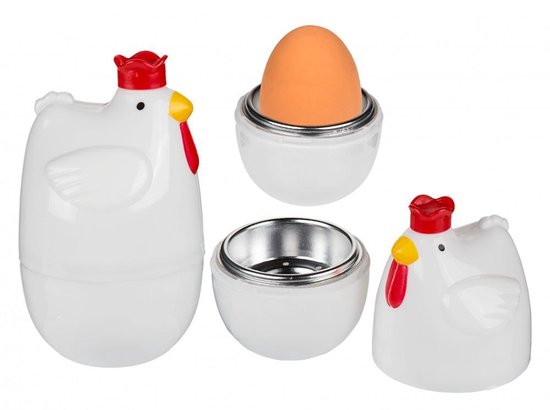 morgen Grijpen lus Eierkoker voor in de Magnetron Kip – 10x6cm | Eenvoudig Eieren Koken |  Keuken... | bol.com