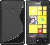 Nokia Lumia 520 Silicone Case s-style hoesje Zwart