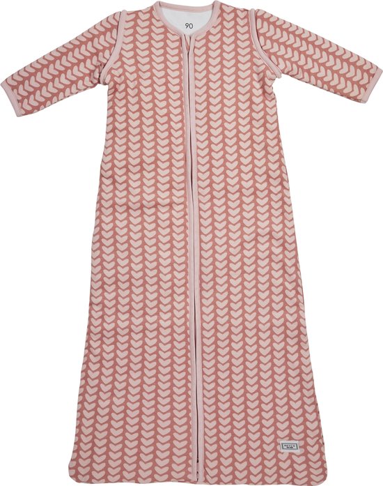 Meyco Knitted Heart Slaapzak met afritsbare mouw - 70 cm