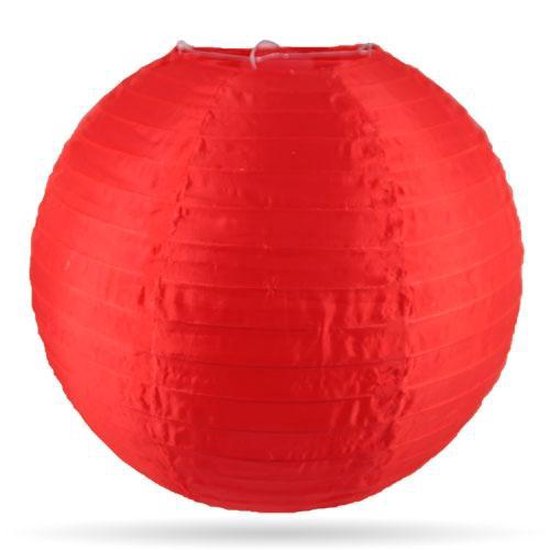 Lampion nylon rood 35 cm | 8 stuks