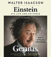Cover van 'Einstein: Zijn Leven en Universum' met een afbeelding van Albert Einstein en de tekst 'Genius. A 10-part global event series.'