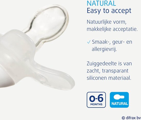 Difrax Fopspeen Natural - 0-6 maanden - Ocean/Lavender/Bubble gum/Vanilla van Merkloos — afbeelding 4