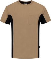 Tricorp t-shirt bi-color - Workwear - 102002 - khaki-zwart - maat XL