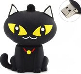 Ulticool USB-stick Kat Poes Grote Ogen - 8 GB - Zwart Geel