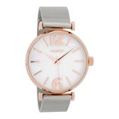 OOZOO Timepieces  Zilverkleurig/Wit horloge C9566 (40 mm)