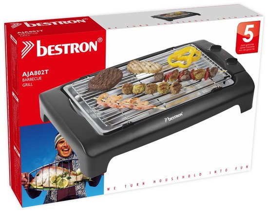 Bestron AJA802T - Elektrische Tafelbarbecue & Grill