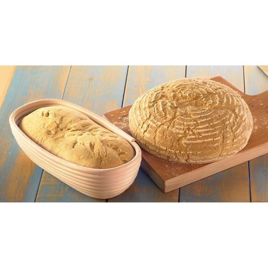 Clheatky Rijsmandje, ovaal, 25 x 15 x 8 cm, rijsmand om brood te bakken