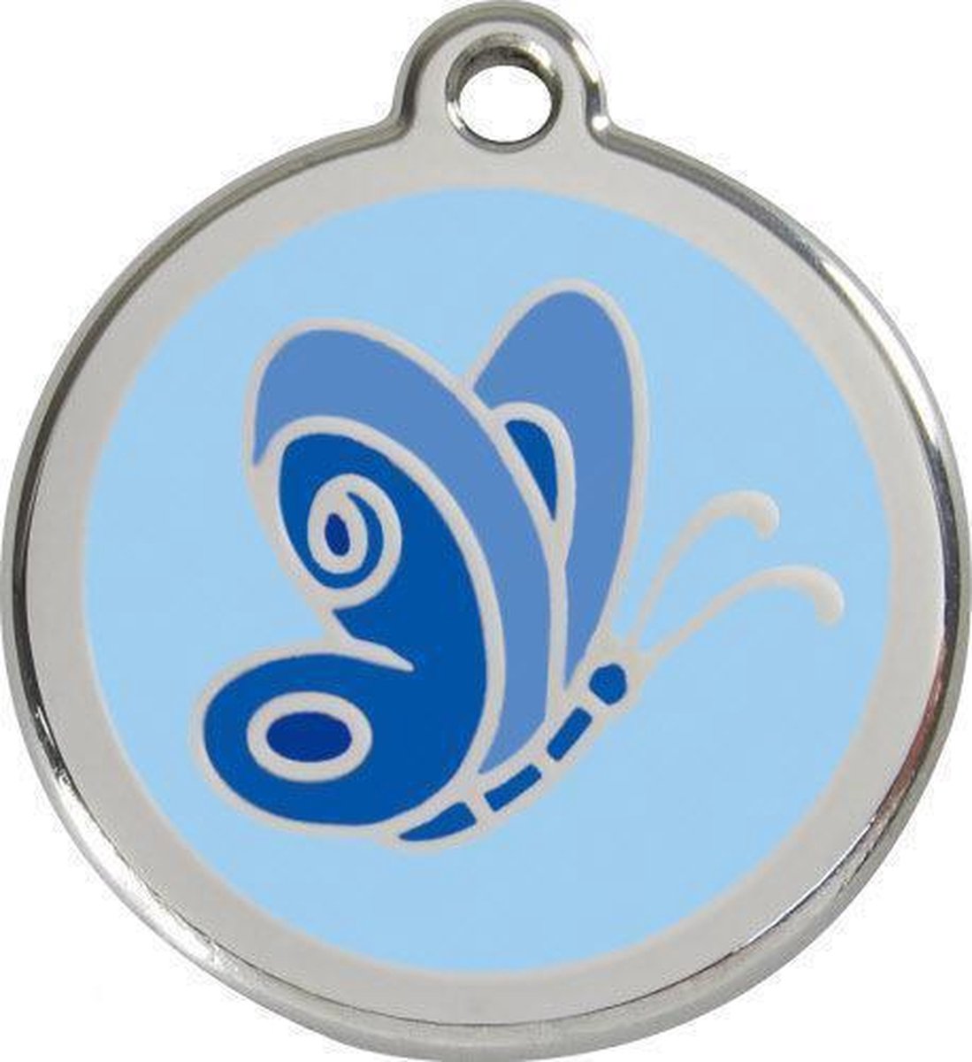 Red Dingo Hondenpenning 38 mm vlinder blauw