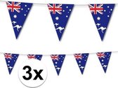 3x Australie vlaggenlijn 3,5 meter