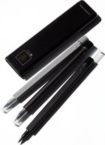 Uni Mitsubishi Brush Pennen  Set van 3 - Grijs  Fine & Broad Tip