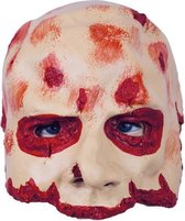 Witbaard Maskerkap Zombie Rubber Beige/rood One-size