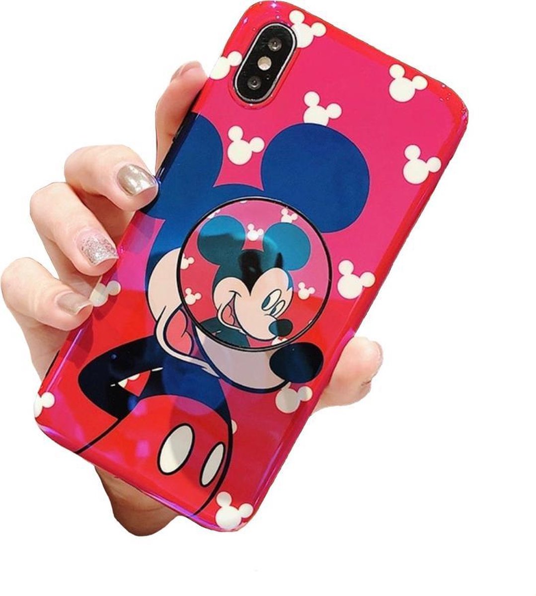 Mickey Mouse telefoonhoesje inclusief telefoonbutton voor iPhone 6 / 6s |  bol.com