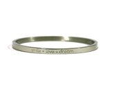 Chique - stalen bangle - smalle 4mm bangle RVS - smile love dream - 60 mm