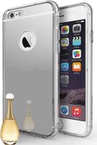 Apple iPhone 6 Plus / 6+ - Siliconen Spiegel Hoesje Zilver Achterkant (Silver Mirror TPU Case)