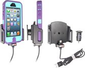 Chargeur de voiture actif / câble USB Brodit pour Apple iPhone 5 - avec skin: B62-77mm / D: 9-13mm